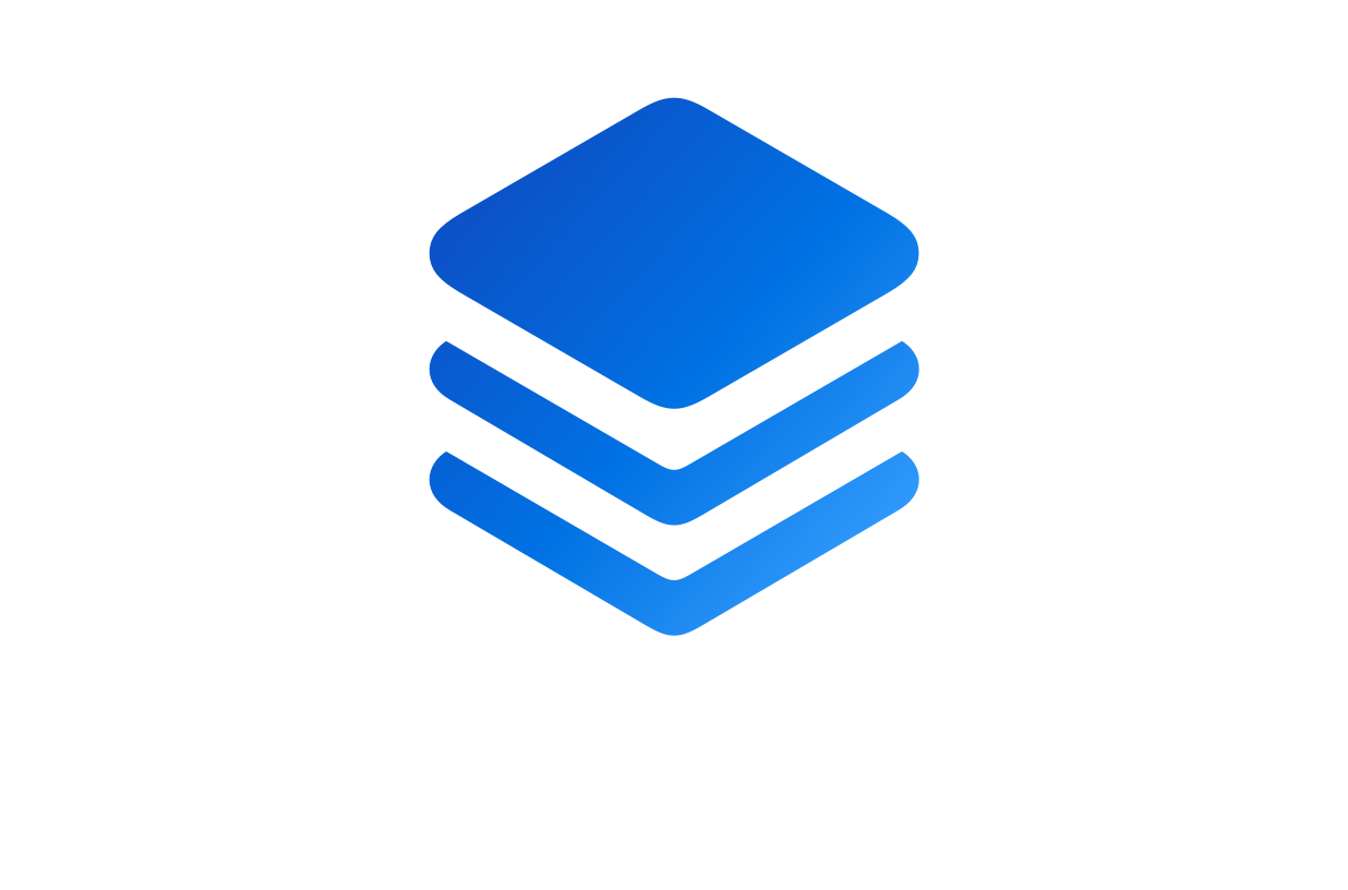 An icon illustrating a data stack.