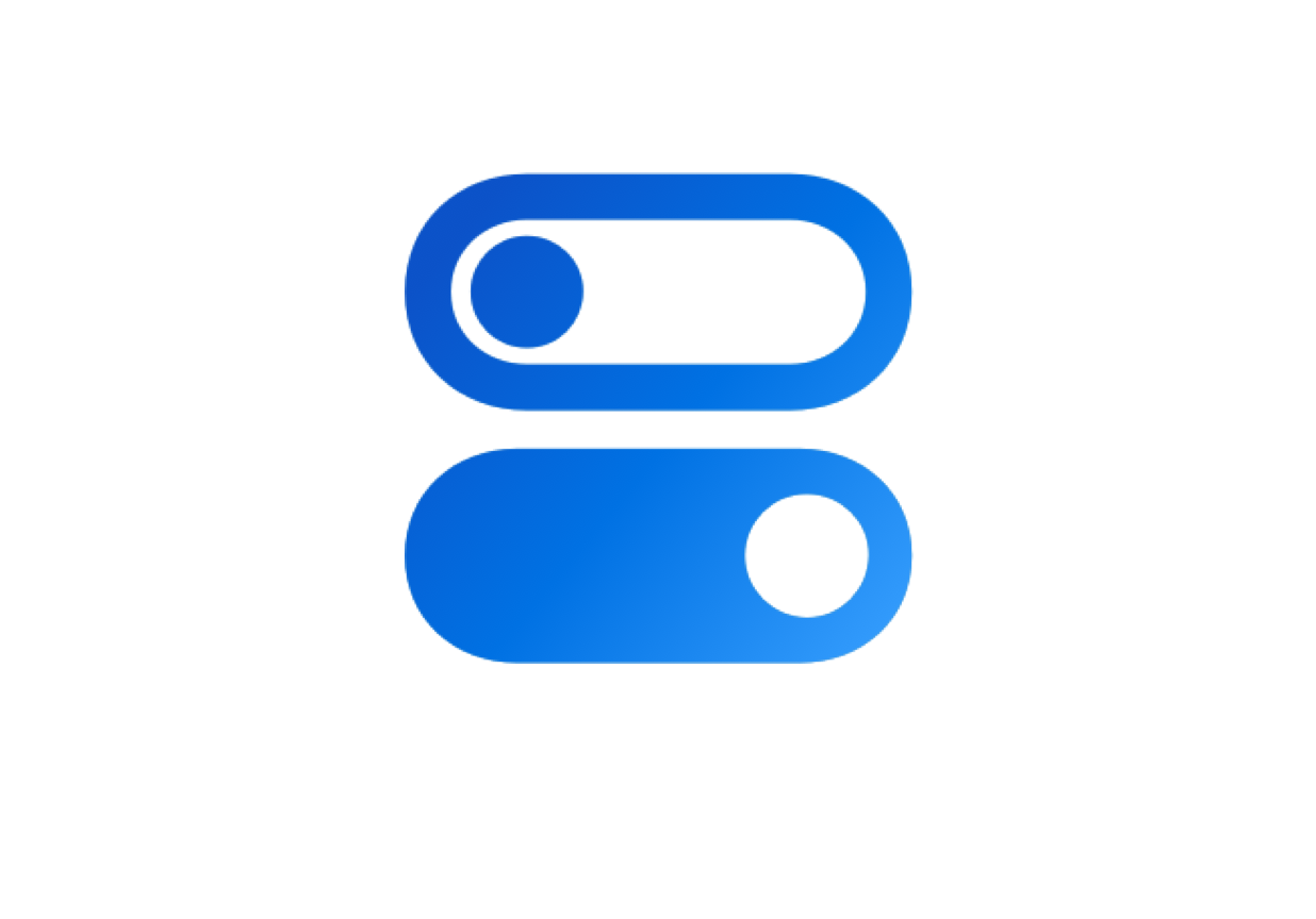 An icon illustrating two toggle switches.